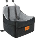 Dog Booster Car Seat for Small Dogs up to 30 lbs – Elevated Pet Travel Seat, Safety Belt, Storage & Tether, for Front & Back Seats, Detachable & Washable