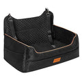Dog Booster Car Seat for Large and Medium Dogs up to 55 lbs, Elevated Pet Travel Seat, Safety Belt, Storage, Blanket and Tether, for Front and Back Seats, Detachable and Washable